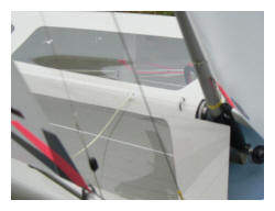 The raised foredeck...