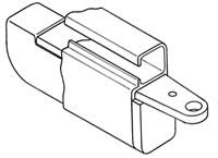 Main boom fitting, for standard gooseneck