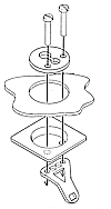 Plate cup and connector